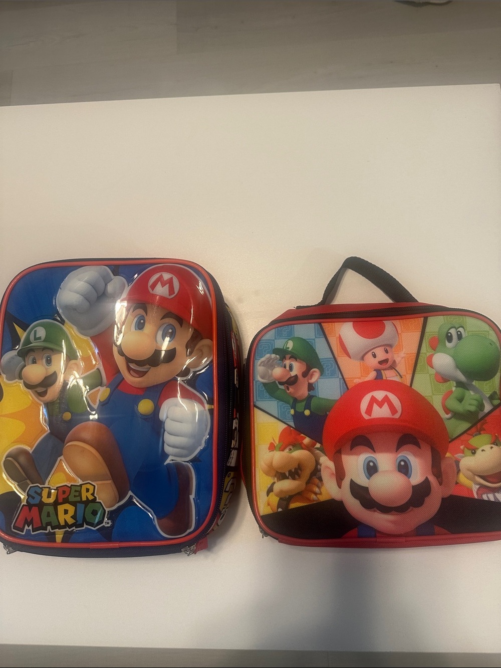 Nintendo Super Mario Kids Lunch Bags - Red, Blue, Green